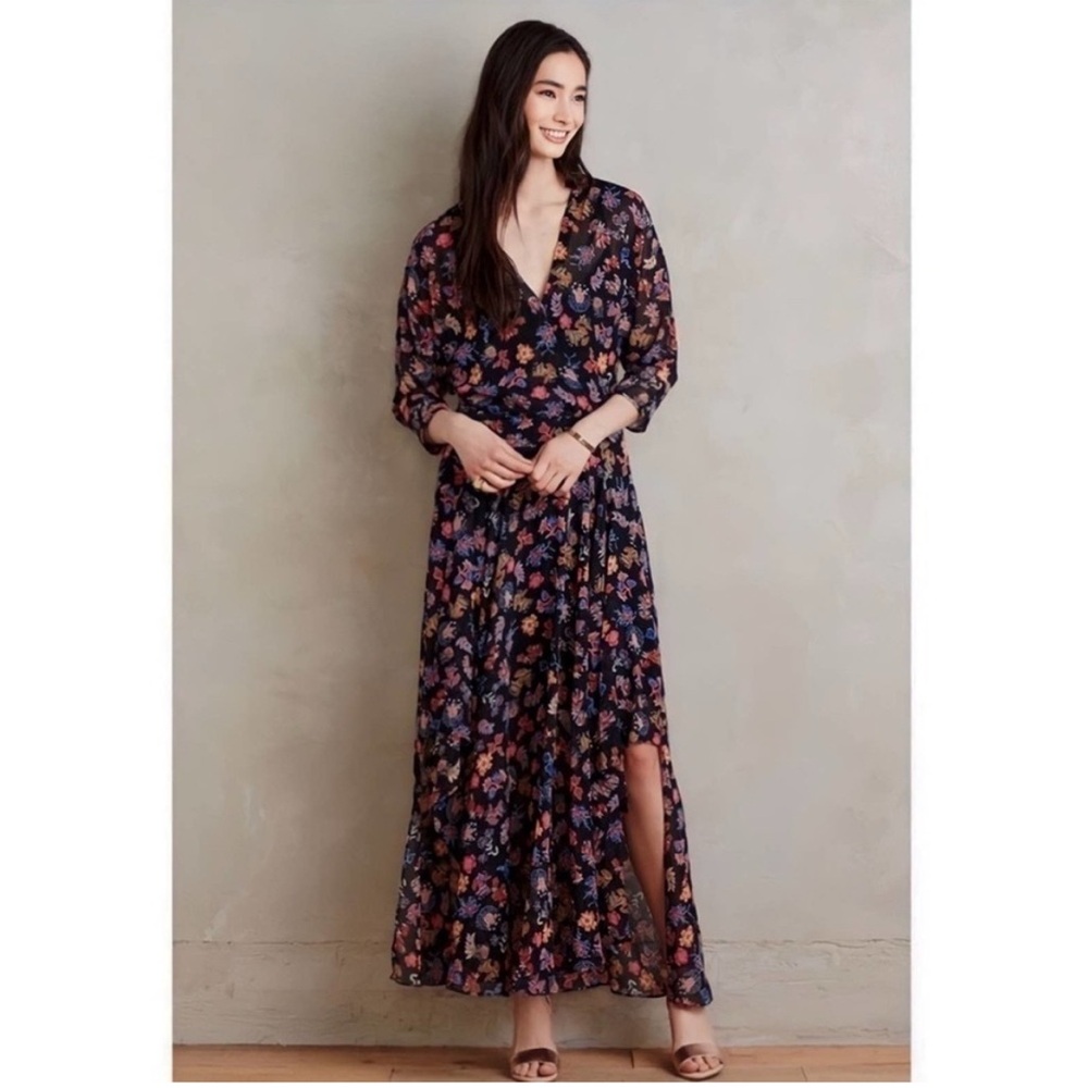 HD in Paris Black Floral Long Sleeve Dress